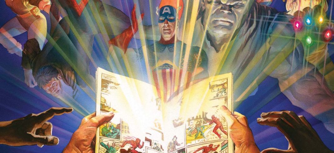 Captain America on the cover of MARVEL COMICS #1000