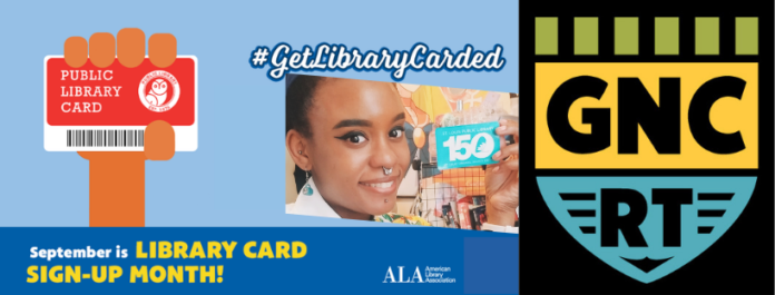 get-library-carded-banner #GetLibraryCarded campaign