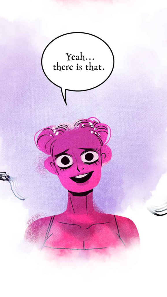 Persephone's adorable hair in Lore Olympus