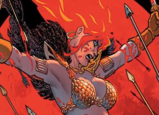 Dynamite is set to release the first volume of Mark Russell’s RED SONJA run Red Sonja