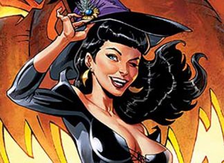 EXCLUSIVE PREVIEW: What evil is lurking in the woods in the BETTIE PAGE HALLOWEEN SPECIAL? Bettie Page Halloween Special