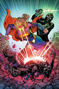 Supergirl using heat vision on an agent of Leviathan
