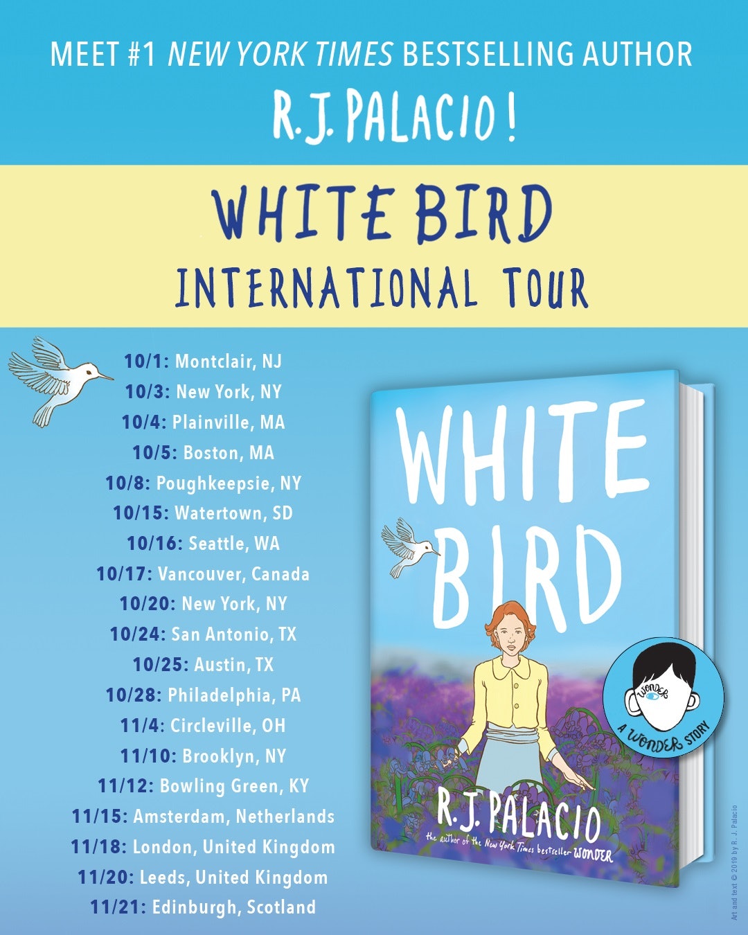 White Bird book tour dates
