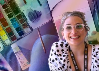 Watch Marissa Louise work watercolor magic and talk about hags!