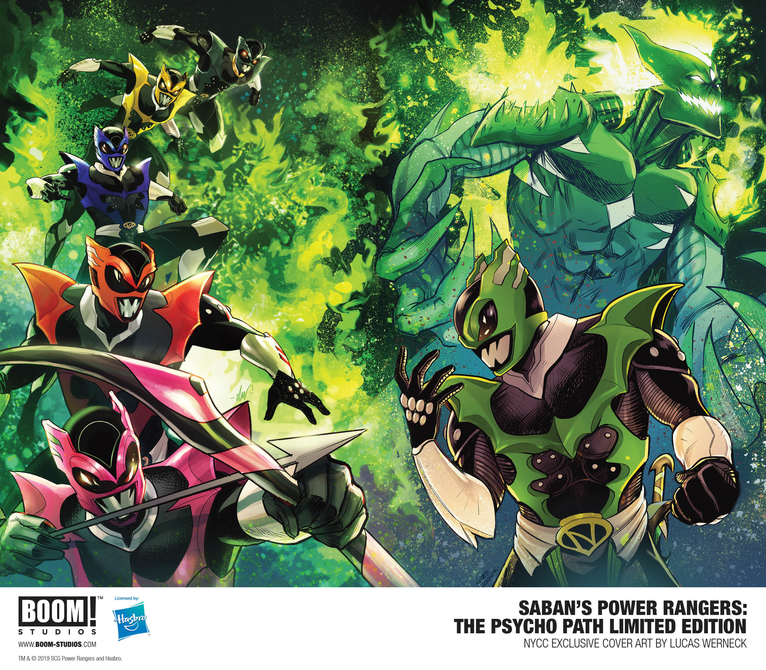 BOOM! Studios NYCC exclusives: Saban's Power Rangers: The Psycho Path Hardcover Limited Edition Variant Cover