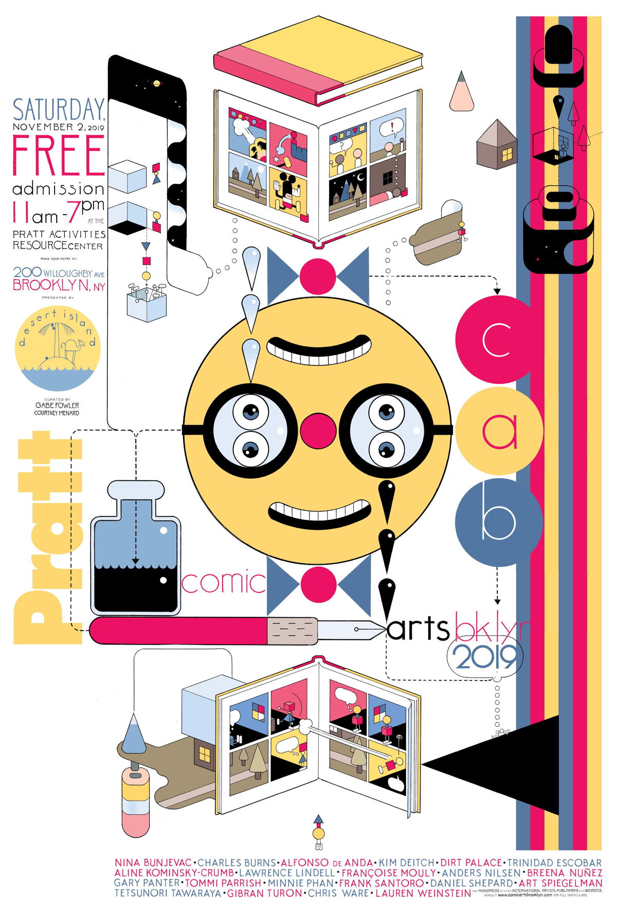 comic arts brooklyn 2019 poster chris ware