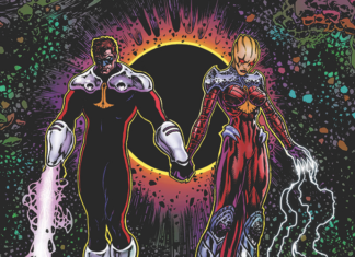 Check out Liam Sharp’s triptych cover for GREEN LANTERN: BLACKSTARS