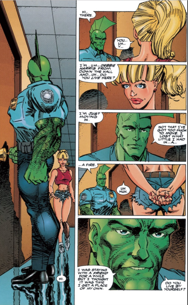 Savage Dragon hallway