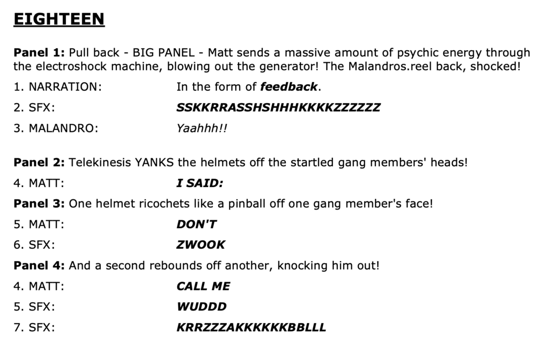 Making Comics: Writing scripts people actually want to read