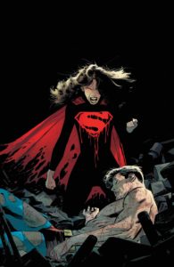 Dark Multiverse Lois standing over a dead Superman