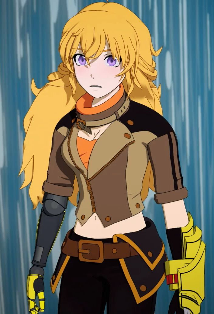 Yang watches Blake fight on RWBY