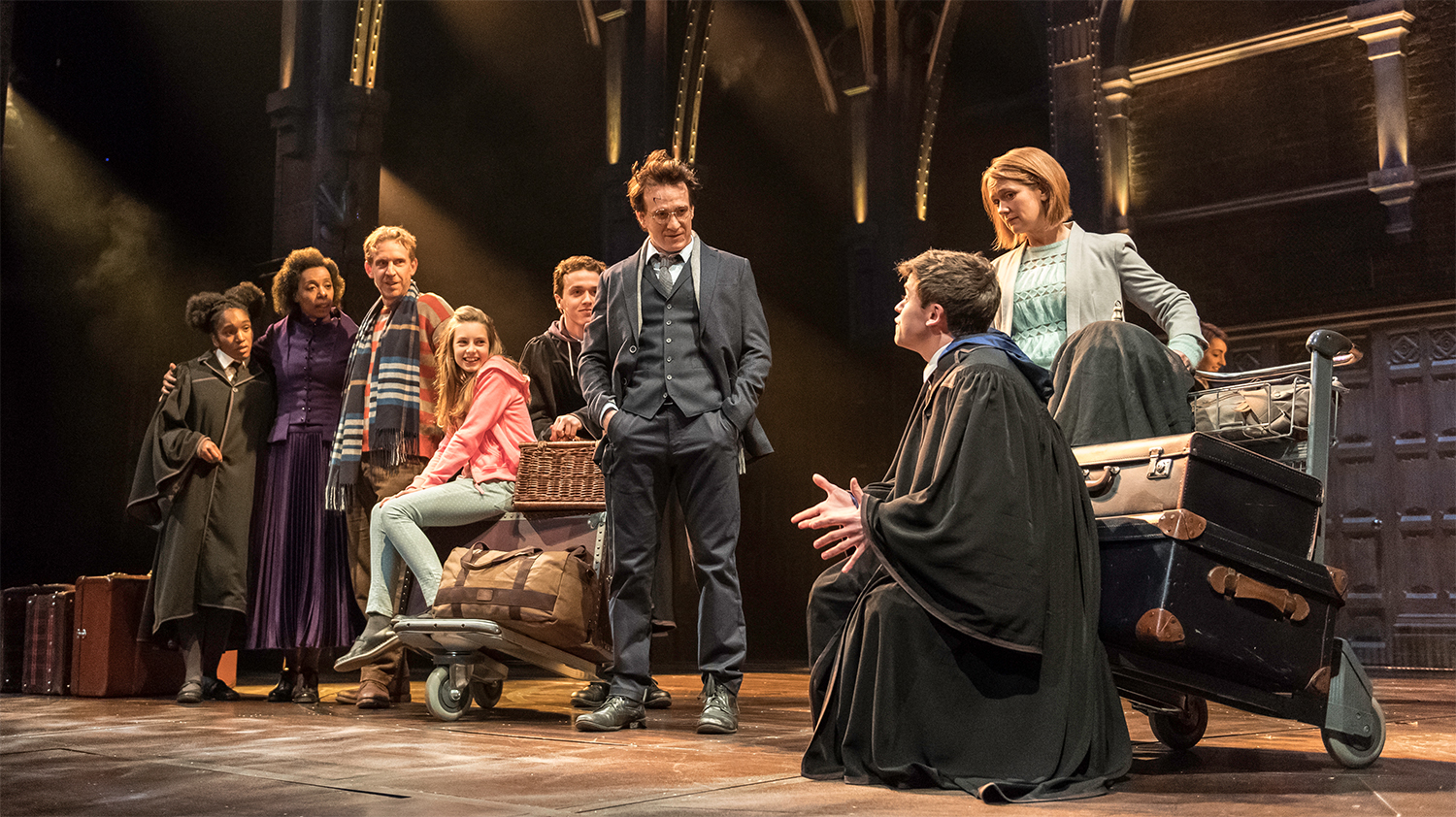 The main cast of Harry Potter and the Cursed Child, a notable nerd theatre show
