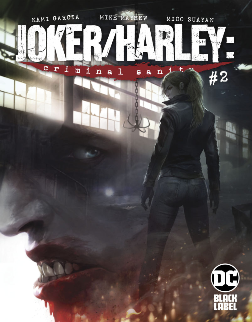 Harley in front of Joker's silhouette