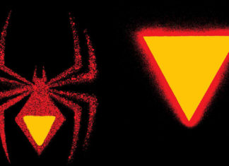 This Chip Kidd die-cut variant for SPIDER-WOMAN #1 is very striking