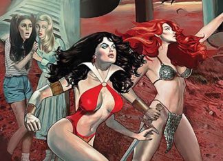 EXCLUSIVE PREVIEW: The gals take on space travel in RED SONJA & VAMPIRELLA MEET BETTY & VERONICA #8 Red Sonja & Vampirella Meet Betty & Veronica #8