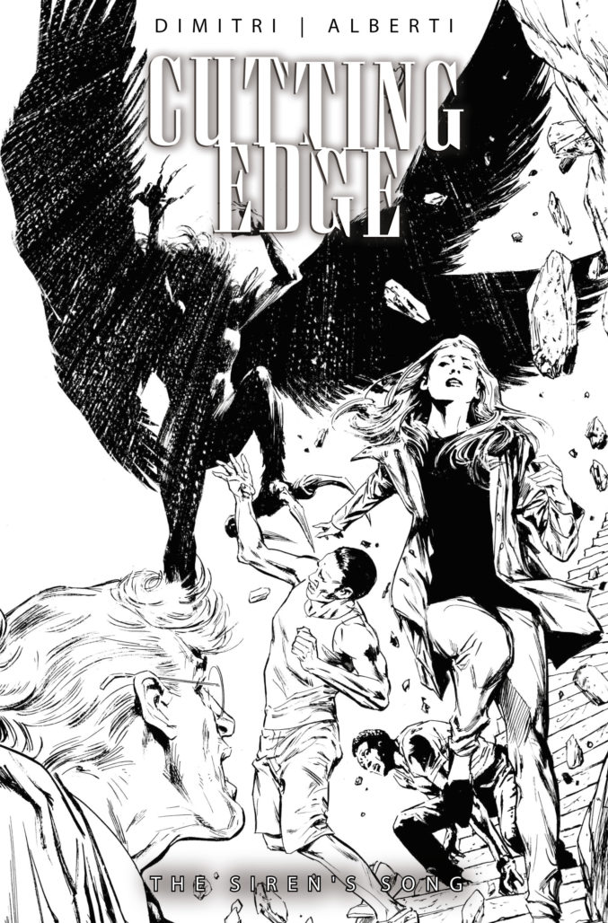 Cover for Cutting Edge by Butch Guice B&W Variant.