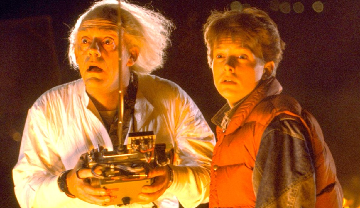 Christopher Lloyd and Michael J. Fox in Back to the Future