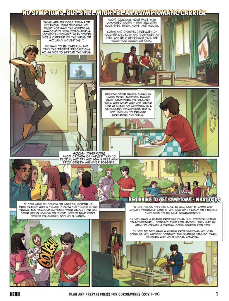 Watch or read Hero Projects' COVID-19 informational animated comic