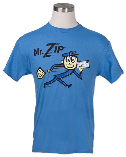 USPS Mr Zip t-shirt