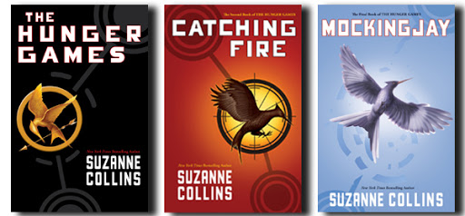 The covers of the Hunger Games trilogy