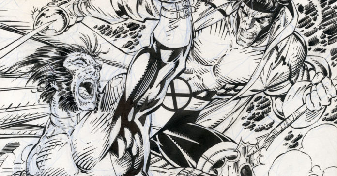 Jim Lee's X-Men original artwork
