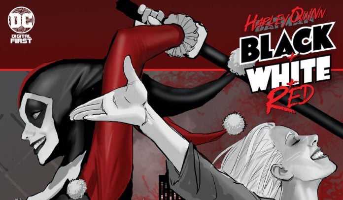 Harley Quinn Black + White + Red Banner Harley Quinn: Black + White + Red