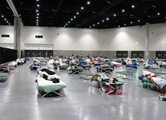 A very different look for the San Diego Convention Center: Homeless shelter