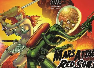 Martian meanies meet the She-Devil with a Sword in Dynamite’s new series MARS ATTACKS RED SONJA! Mars Attacks Red Sonja