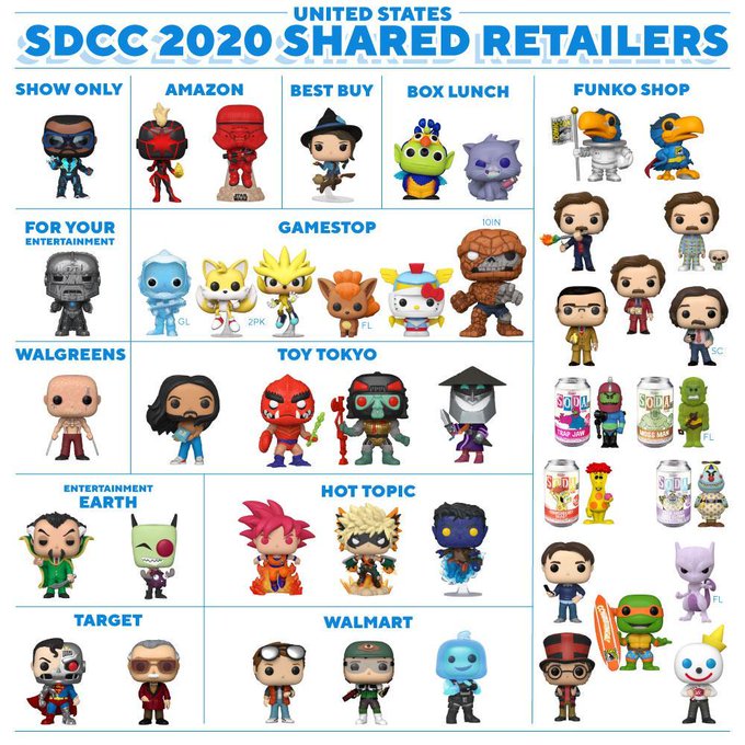 funko pops sdcc 2020