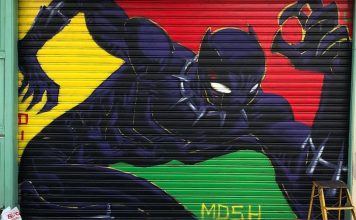 INTERVIEW: Artist Damion Scott on his Black Panther mural and honoring Chadwick Boseman’s legacy
