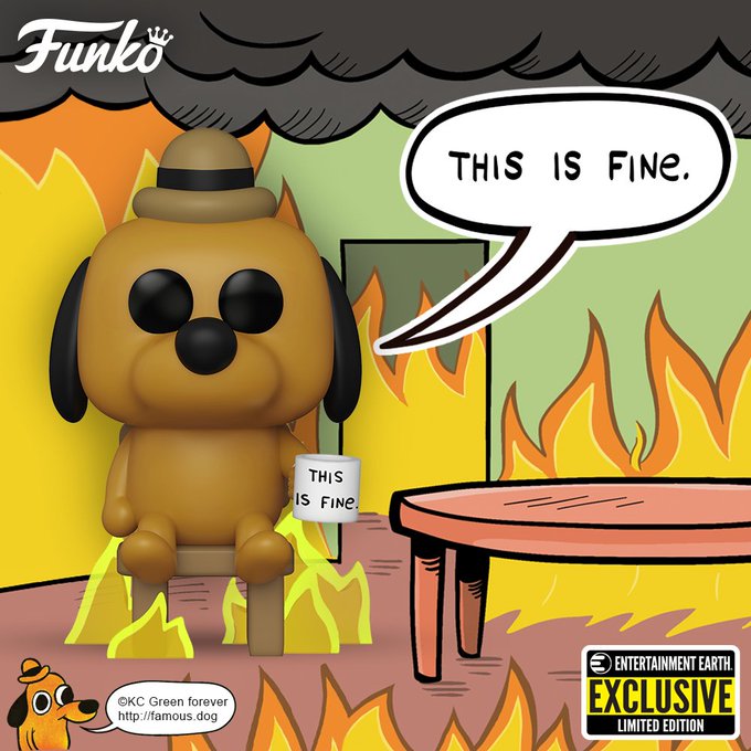 "This Is Fine Dog" Funko Pop