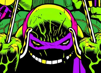 Limited edition bodacious blacklight TMNT poster by Jim Rugg now on sale TMNT poster