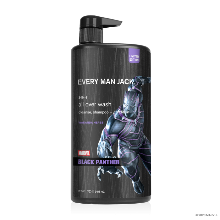 marvel grooming products black panther all over wash