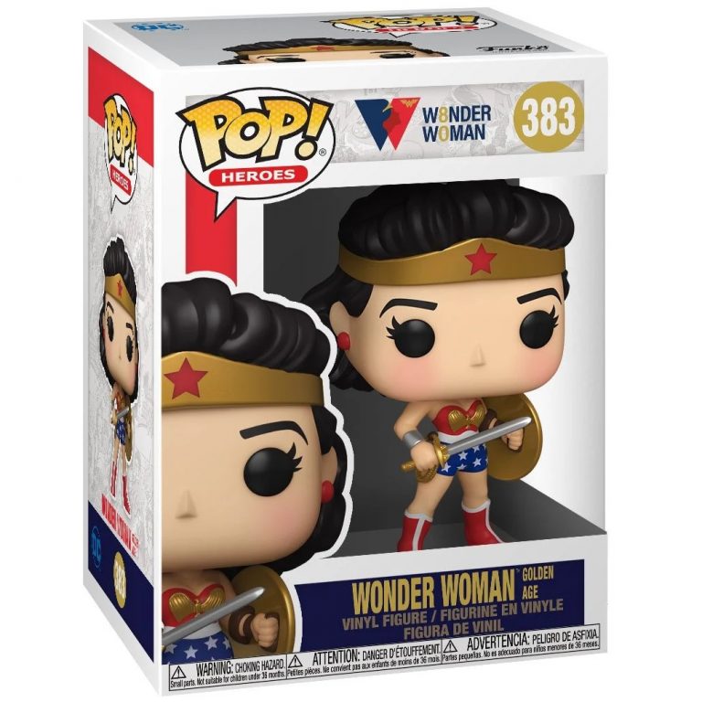 Funko Pop! Comic Cover Wonder Woman 80e – Wonder Woman (Rebirth) Sur Son Trône – Figurine Vinyle 18x28 Cm – DC Comics, Collection, Cadeau Fan