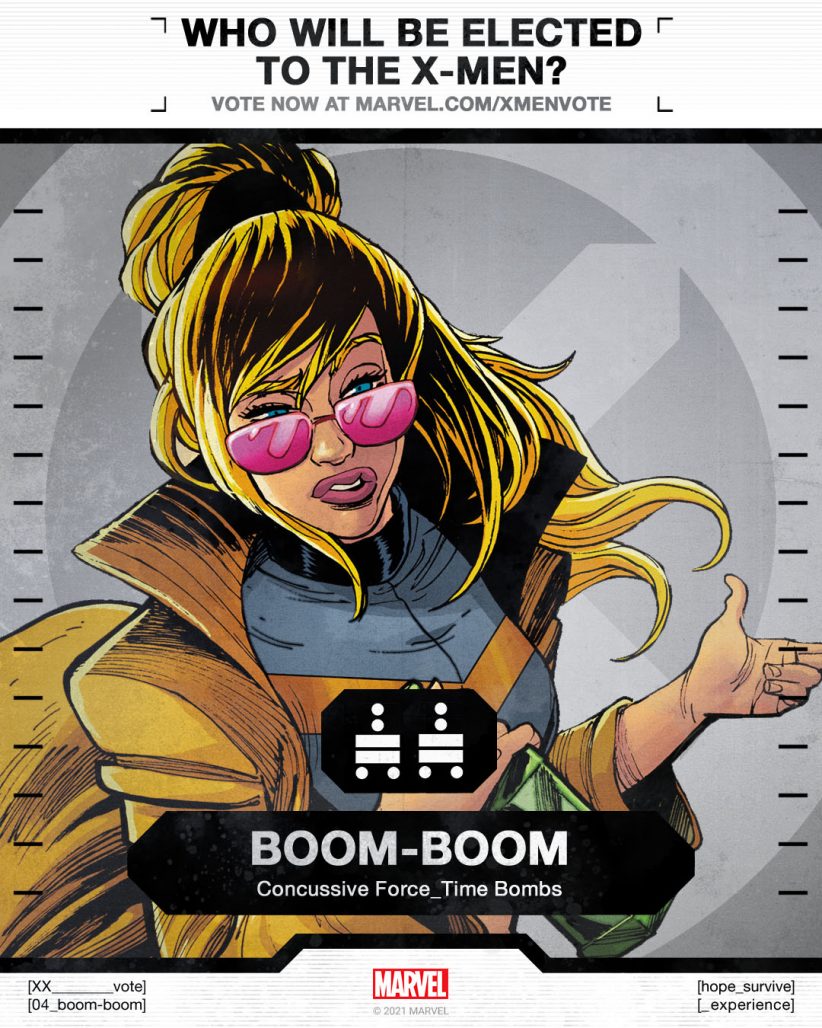 Boom-Boom X-Men Vote Poster
