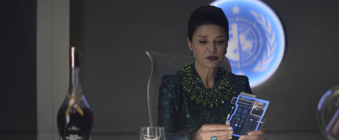 Chrisjen Avasarala (Shohreh Aghdashloo) searches for her lost husband in "Tribes"