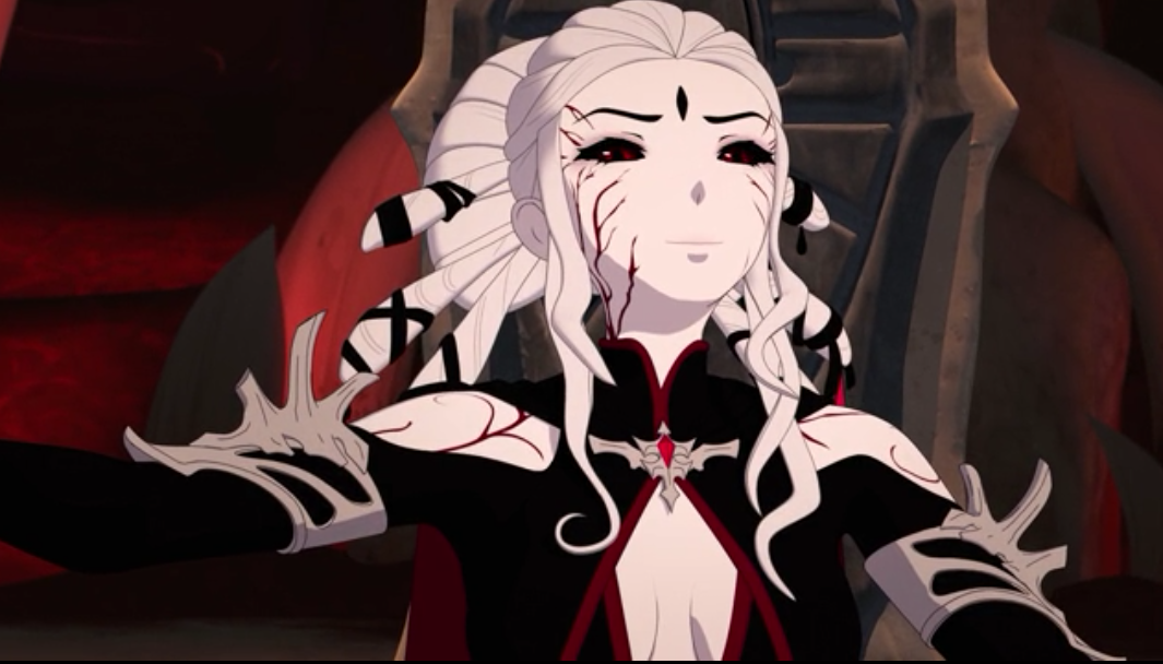 Salem (Jen Taylor) is very satisfied with the results of RWBY volume 7