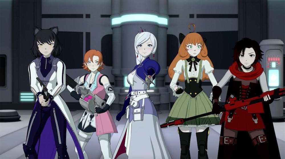 Part of the cast of RWBY volume 8