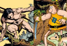 GROO MEETS TARZAN teams Aragonés’s Wanderer with Burroughs’s Lord of the Jungle