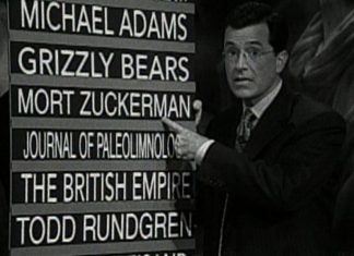 FANDOM FLAMES: Could toxic fandoms finally be on notice? "Stephen Colbert" with his "on notice" board: toxic fandoms could use a spot