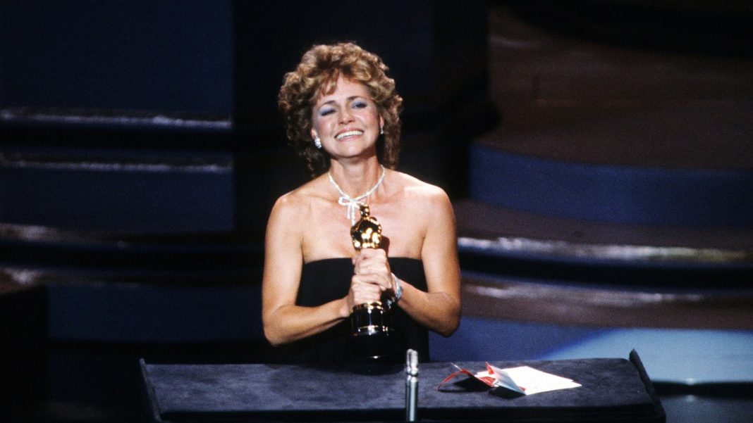 Sally Fields wins one of the most memorable and notorious Oscars; a good awards show moment