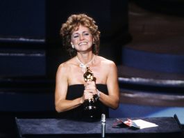 Sally Fields wins one of the most memorable and notorious Oscars; a good awards show moment