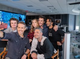 The FREE GUY cast and its director are all smiles