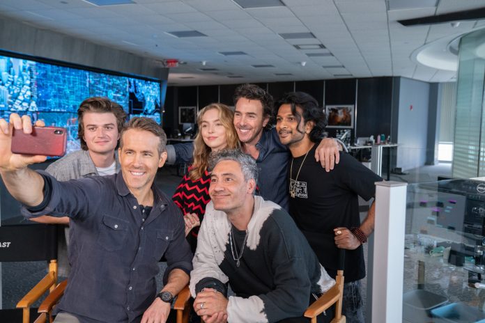 The FREE GUY cast and its director are all smiles