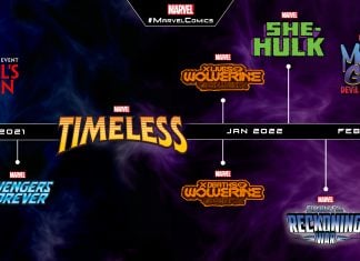 Marvel unveils a slew of 2022 titles, including the Kang-centric TIMELESS, Rowell & Antônio’s SHE-HULK, and more