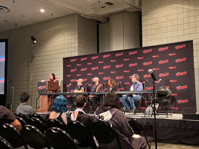 IMG_1142 resized The four panelists and moderator of the Political Cartoons as Learning Tools panel.