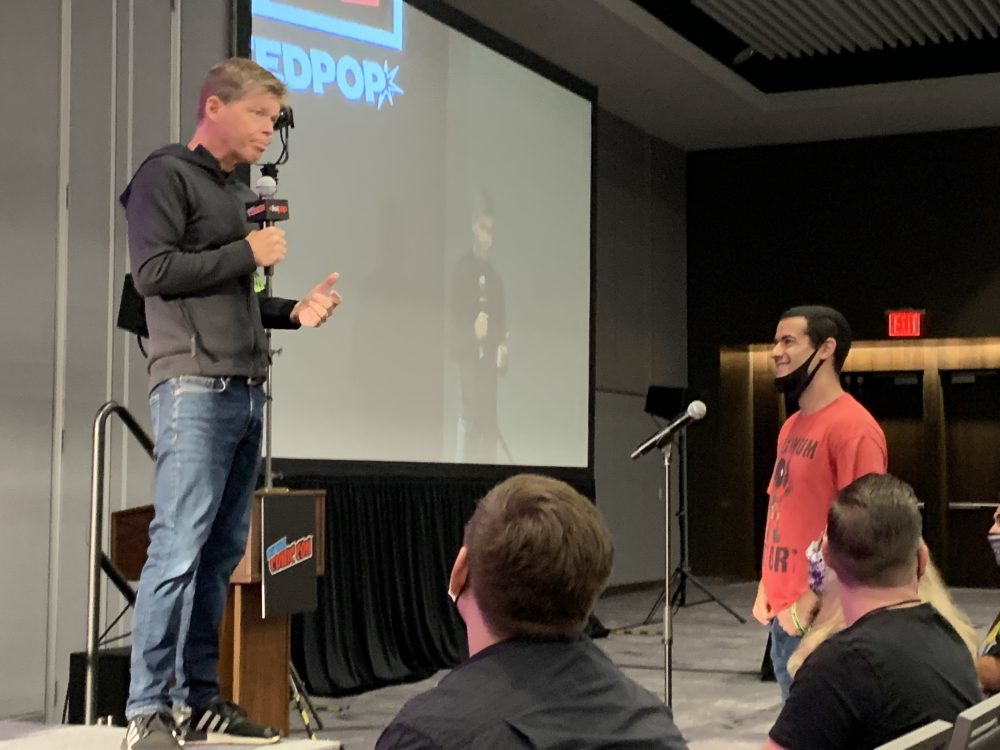 Rob Liefeld answers a fan's question at NYCC