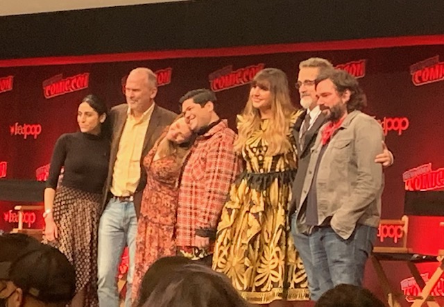 The cast and crew of What We Do In The Shadows at NYCC 2021