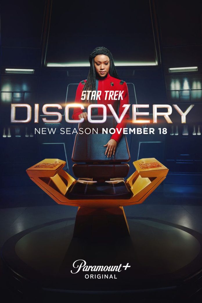 Michael Burnham (Sonequa Martin-Green) is the new captain in STAR TREK: DISCOVERY's fourth season