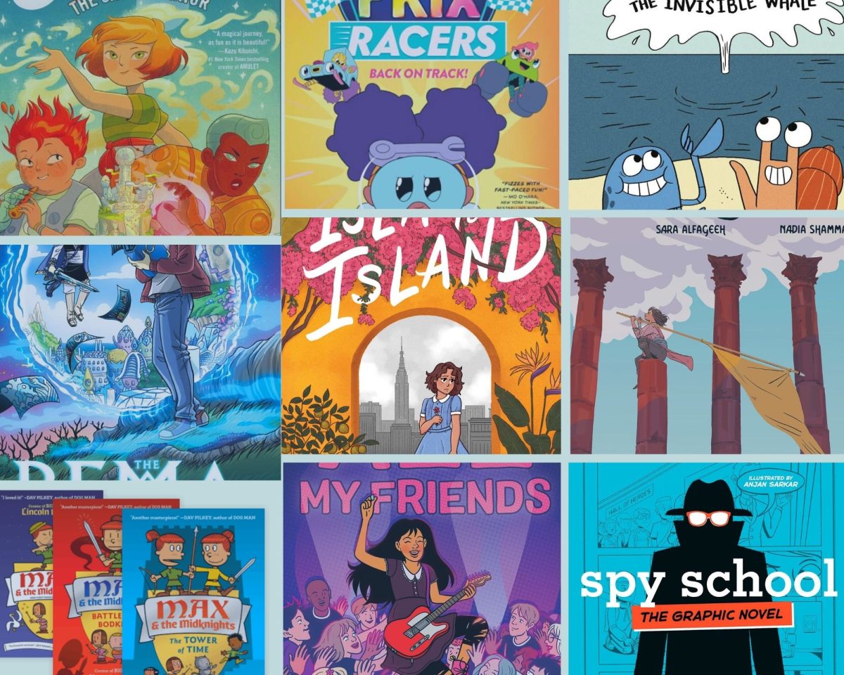 Kids graphic novels for Winter 2022 collage